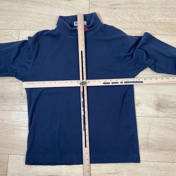 014 Original Fila Roll Neck Top Long Sleeve Blue Large - Picture 4 of 10